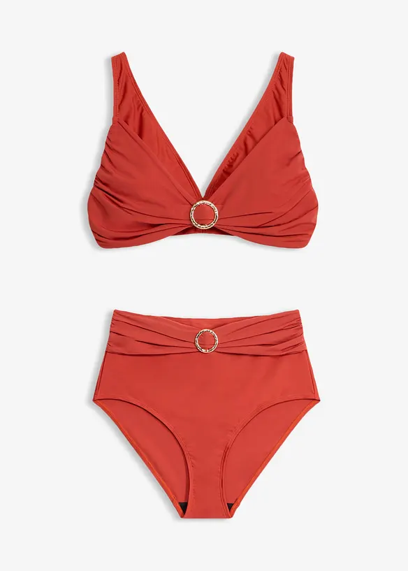 Bikini a bustier con dettagli ad anello (set 2 pezzi), bonprix