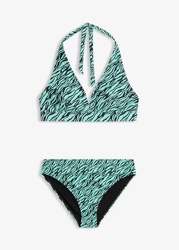 Bikini all'americana ad asciugatura rapida con slip sgambato (set 2 pezzi), bonprix