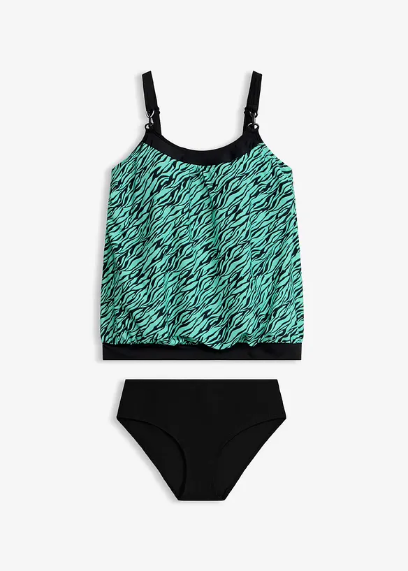 Tankini oversize con dettagli ad anello (set 2 pezzi), bonprix