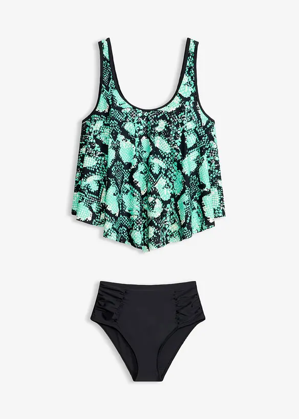 Tankini con stampa pitonata (set 2 pezzi), bonprix