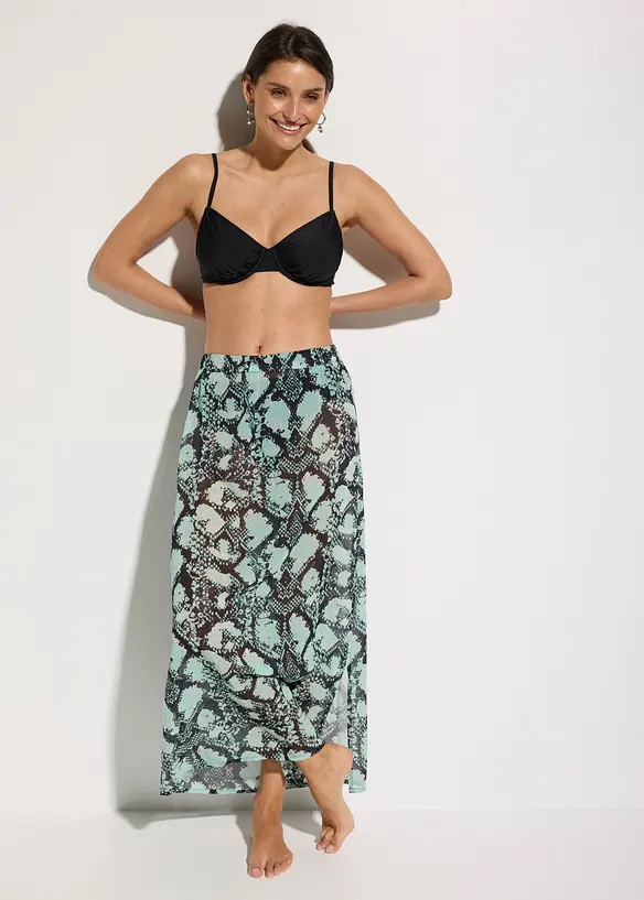 Gonna copricostume lunga in chiffon leggero, bonprix