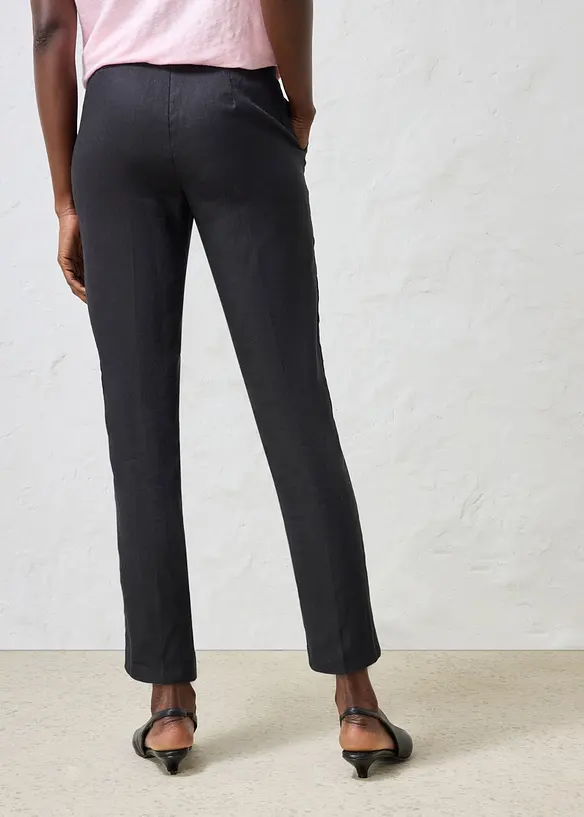 Pantaloni cropped in puro lino, bonprix