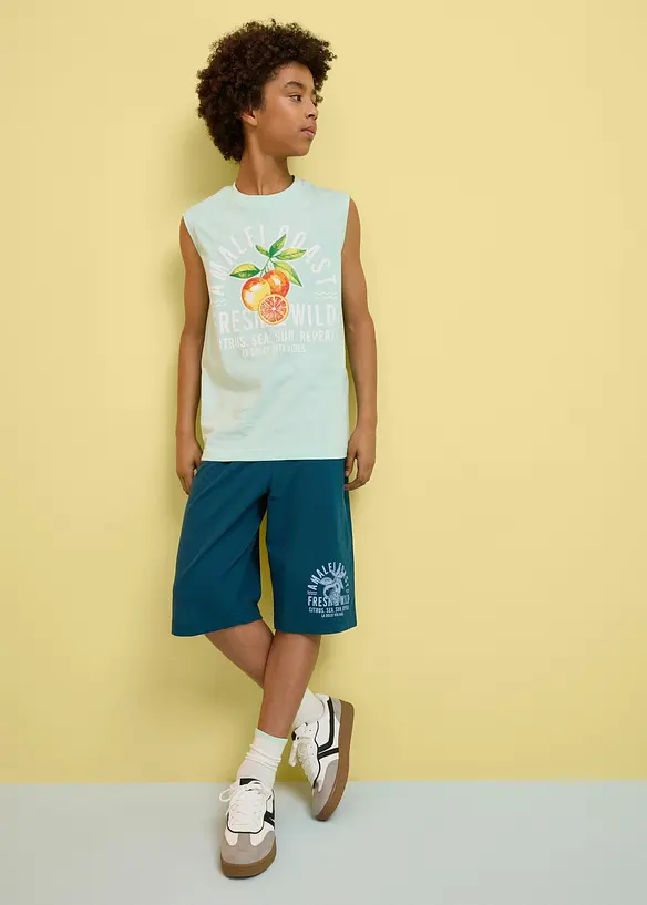 T-shirt e pantaloni corti in puro cotone biologico (set 2 pezzi), bonprix