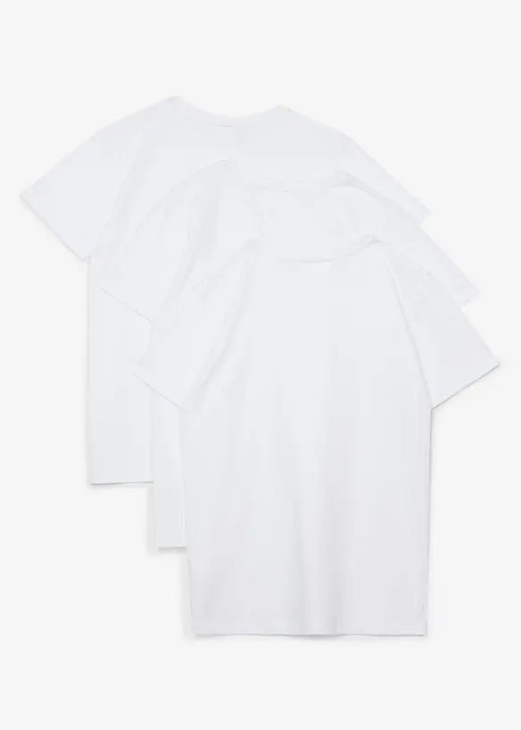 T-shirt in puro cotone (pacco da 3), bonprix