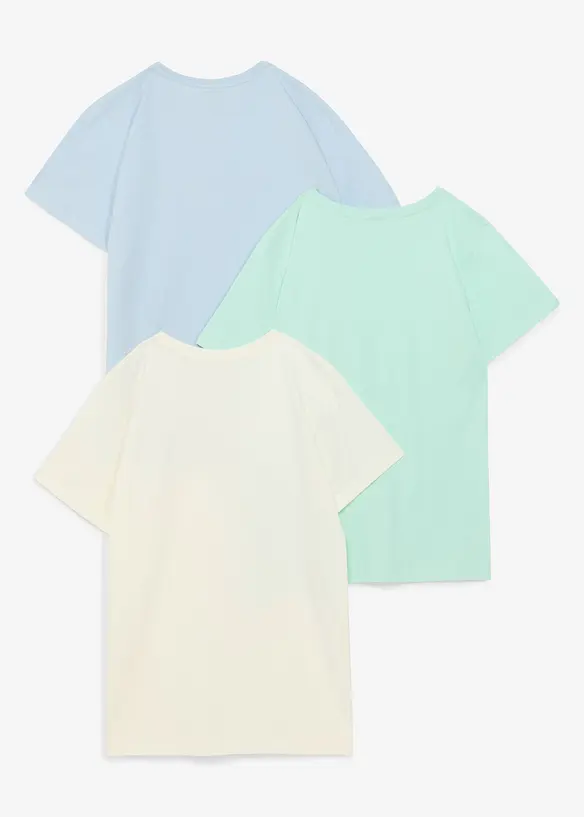 T-shirt in puro cotone (pacco da 3), bonprix