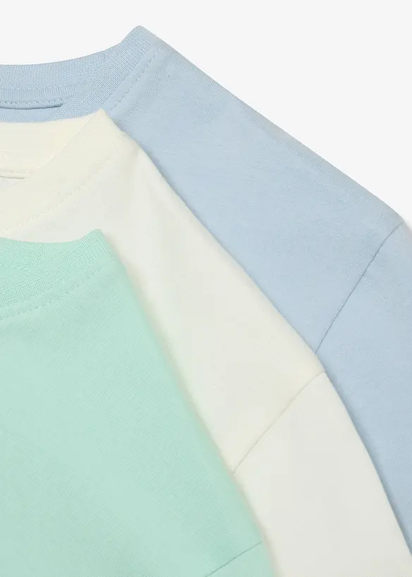 T-shirt in puro cotone (pacco da 3), bonprix