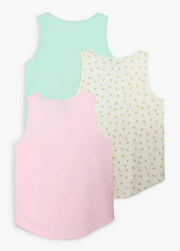 Top in puro cotone biologico (pacco da 3), bonprix