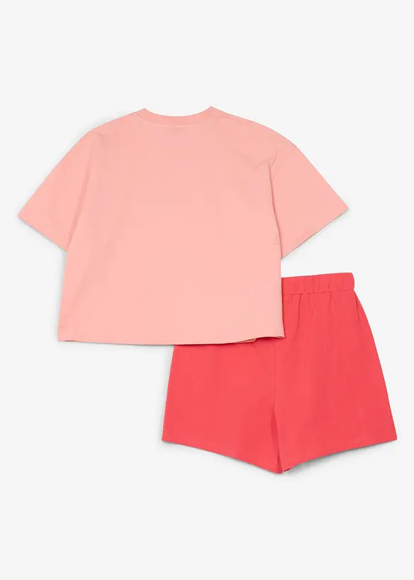 T-shirt e pantaloni corti in puro cotone biologico (set 2 pezzi), bonprix