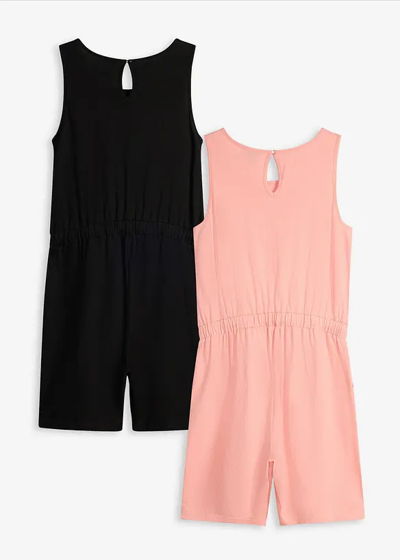 Tuta in jersey di puro cotone biologico (pacco da 2), bonprix