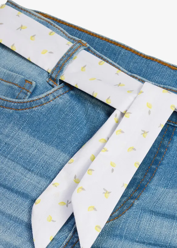 Shorts in denim elasticizzato con cintura, bonprix