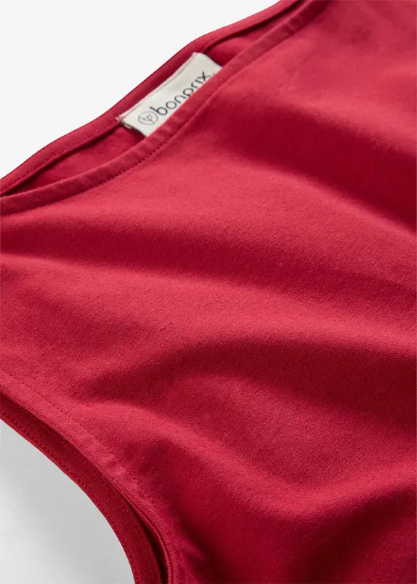 Top sciancrato in misto cotone elasticizzato, bonprix