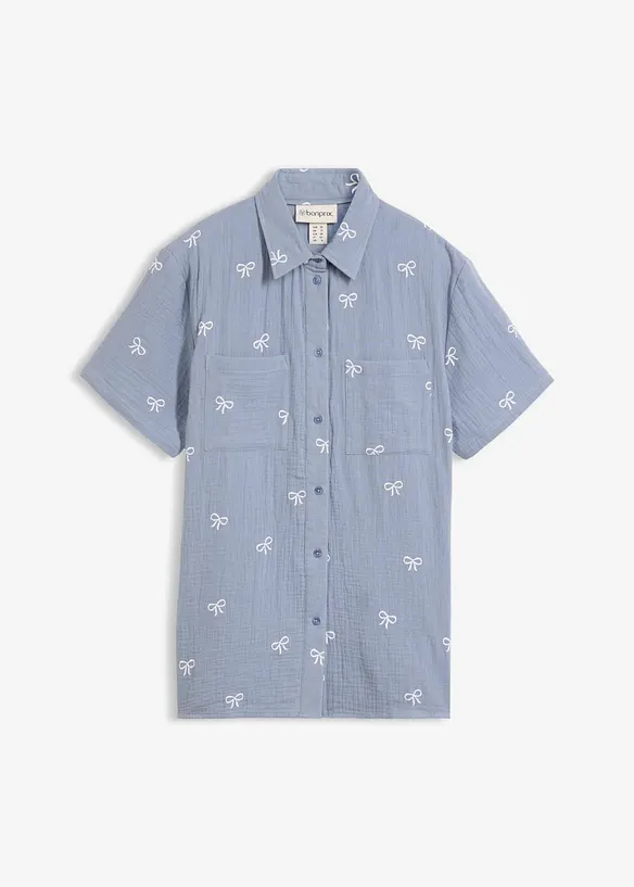 Camicia a maniche corte in mussola, bonprix