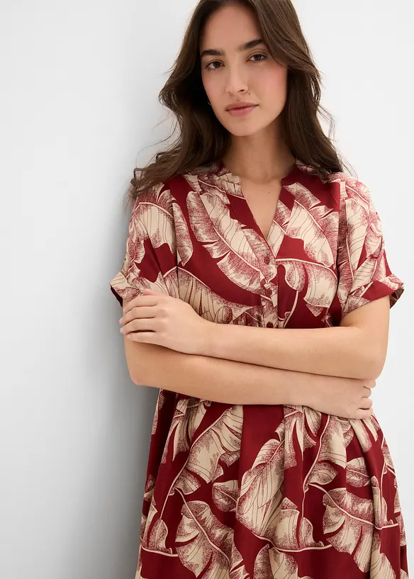 Caftano midi in viscosa fluente, bonprix