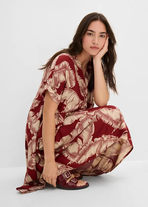 Caftano midi in viscosa fluente, bonprix