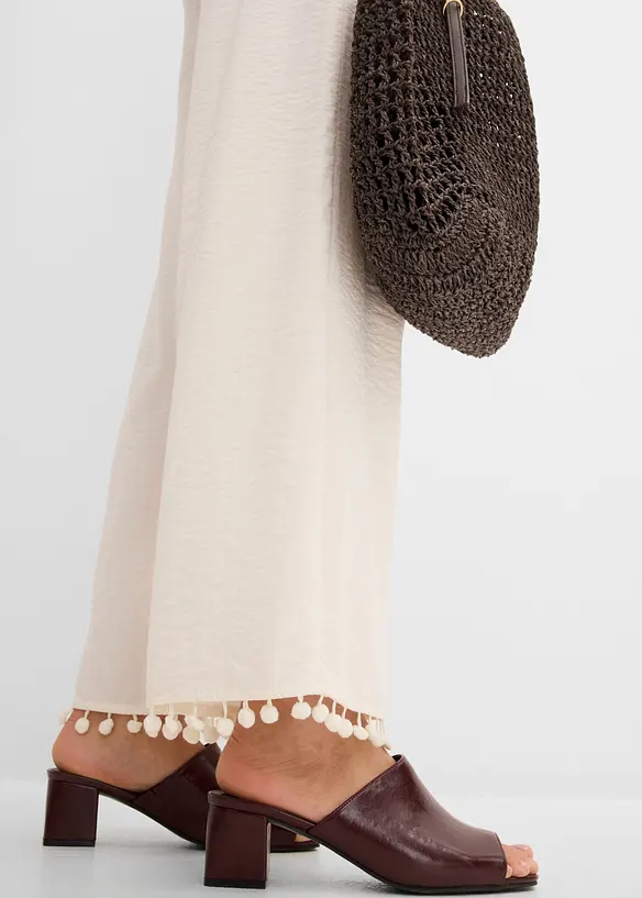 Pantaloni con elastico in vita in misto viscosa fluente, bonprix