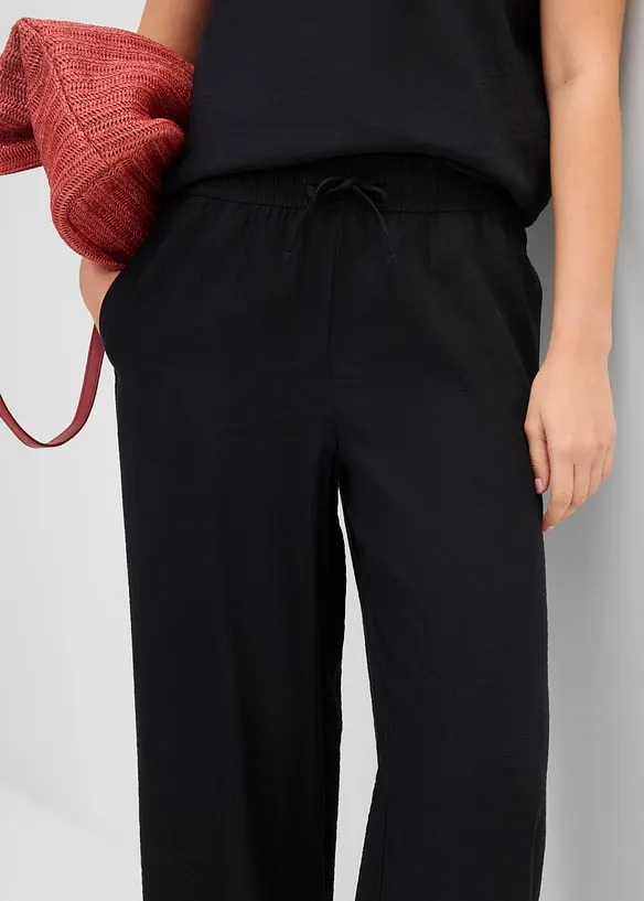 Pantaloni con elastico in vita in misto viscosa fluente, bonprix