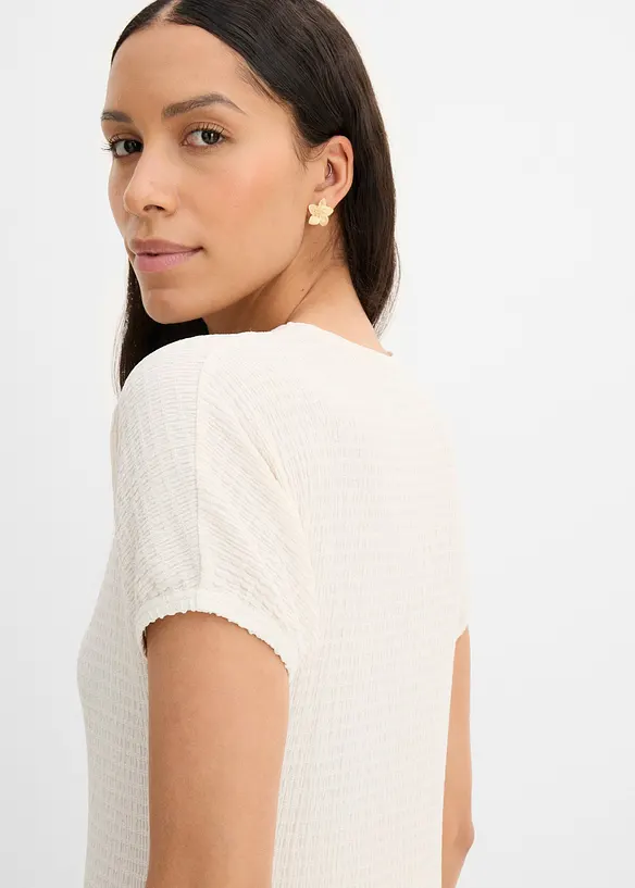 T-shirt in tessuto operato, bonprix