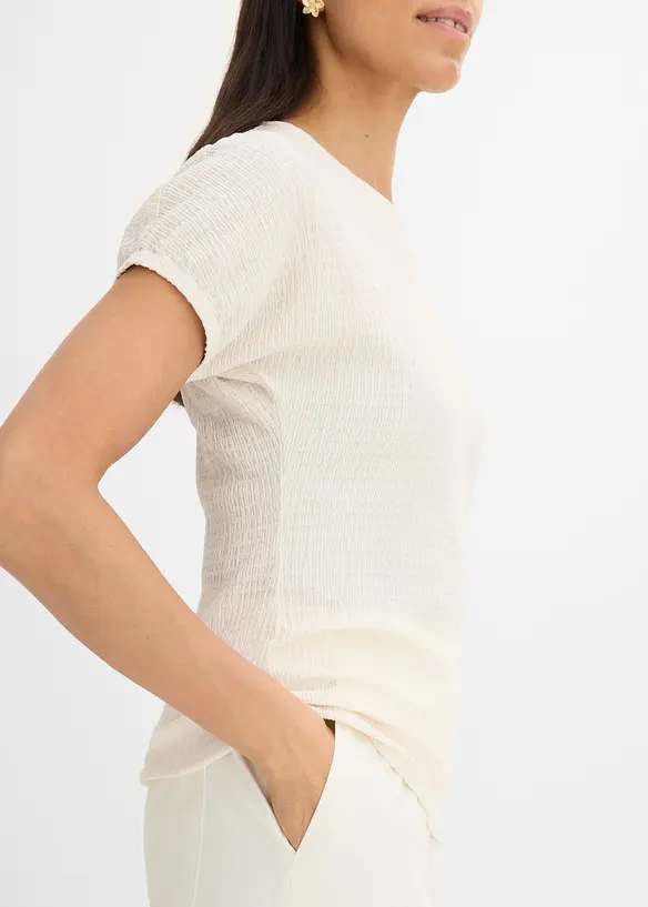 T-shirt in tessuto operato, bonprix