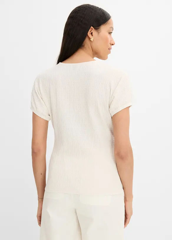 T-shirt in tessuto operato, bonprix