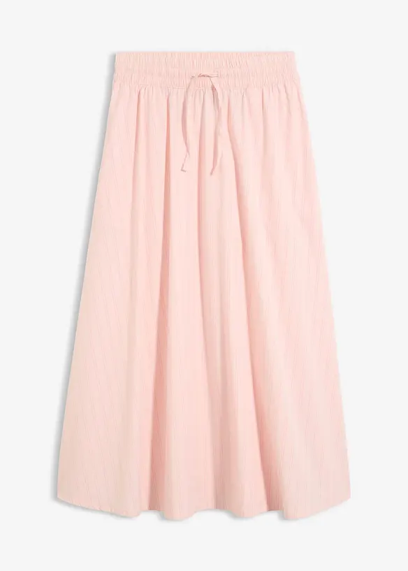 Gonna midi in misto cotone, bonprix
