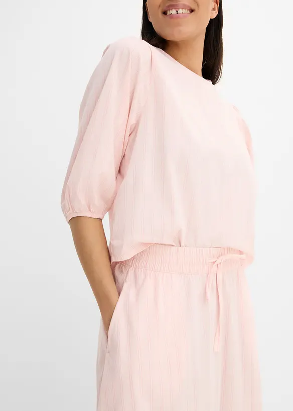 Gonna midi in misto cotone, bonprix