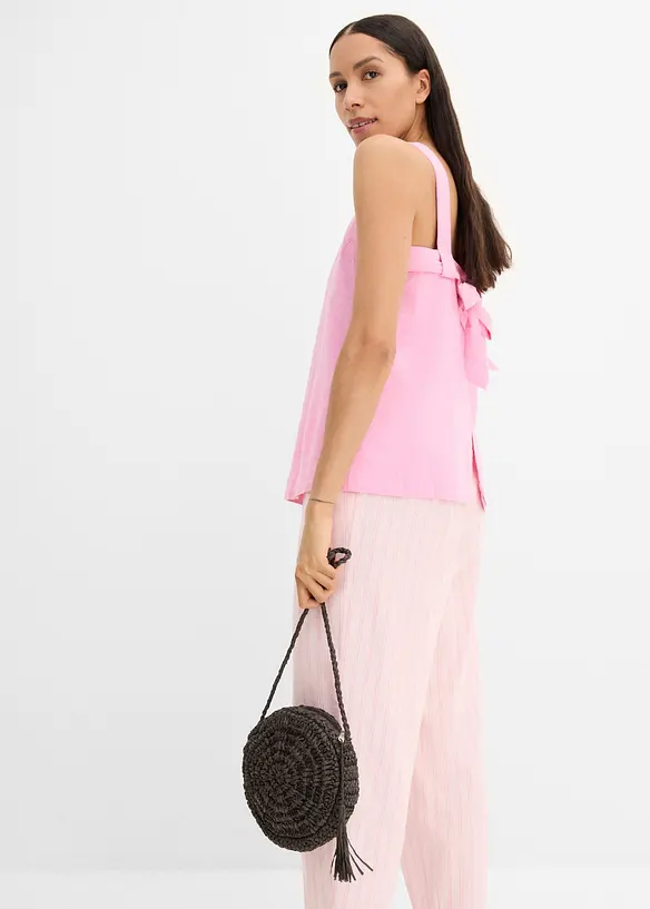 Blusa in misto viscosa con particolare annodato dietro, bonprix
