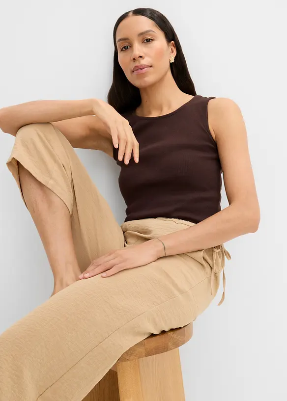 Pantaloni culotte in misto viscosa, bonprix