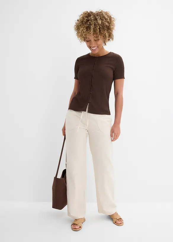 Maglia operata con bottoni, bonprix