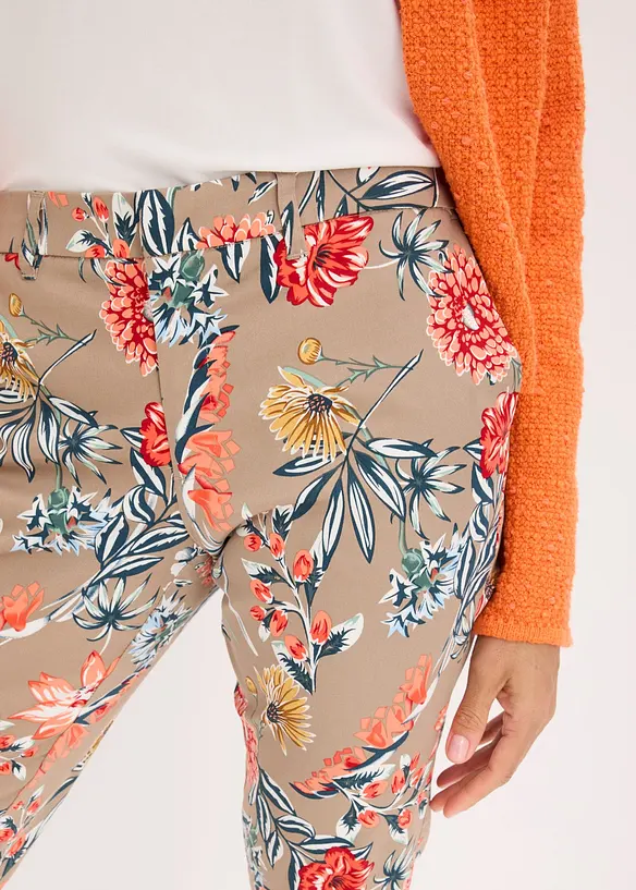 Pantaloni cropped elasticizzati, bonprix