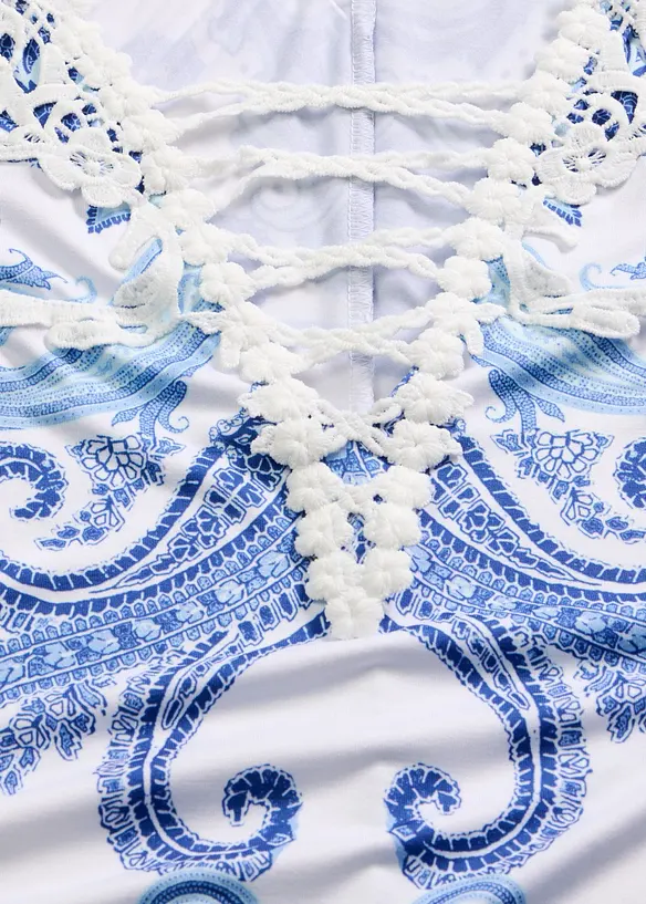 Abito svasato con spalle scoperte, bonprix