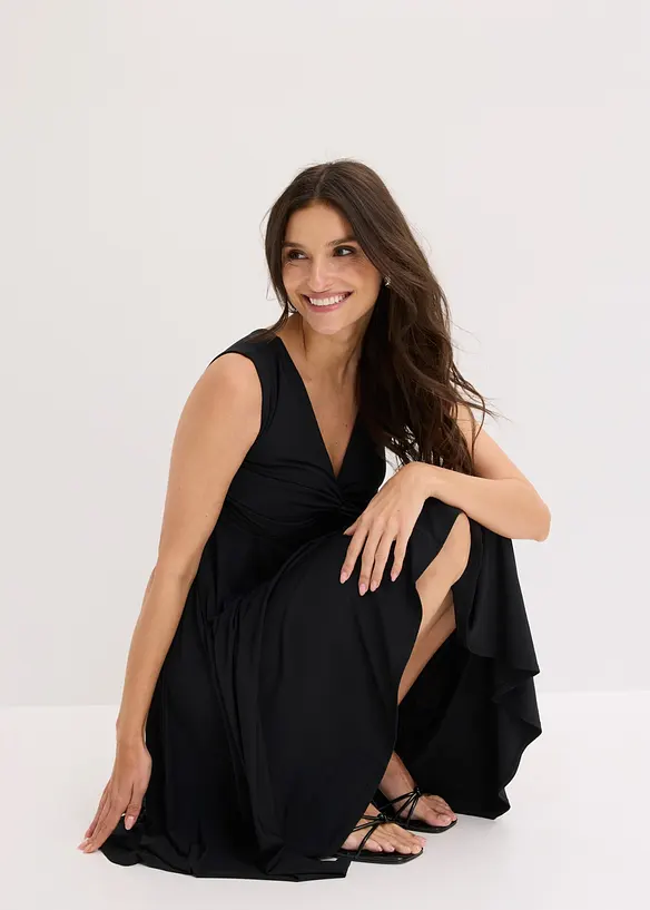 Abito in maglina con scollatura a V, bonprix
