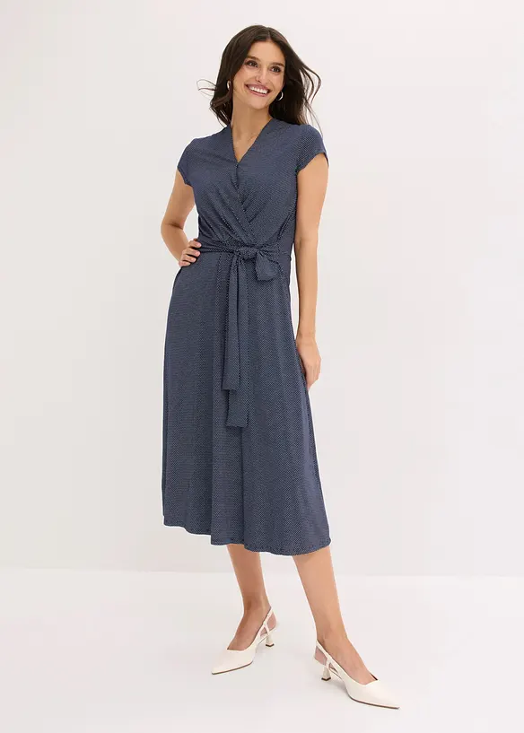 Abito midi in misto viscosa, bonprix