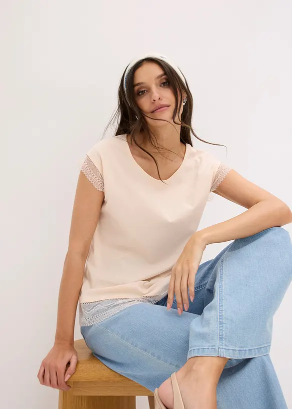 Maglia boxy in cotone, bonprix