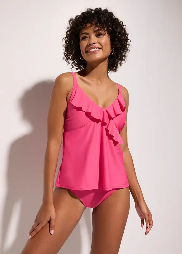 Tankini con volant (set 2 pezzi), bonprix