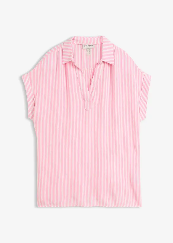 Blusa a maniche corte in viscosa fluente, bonprix