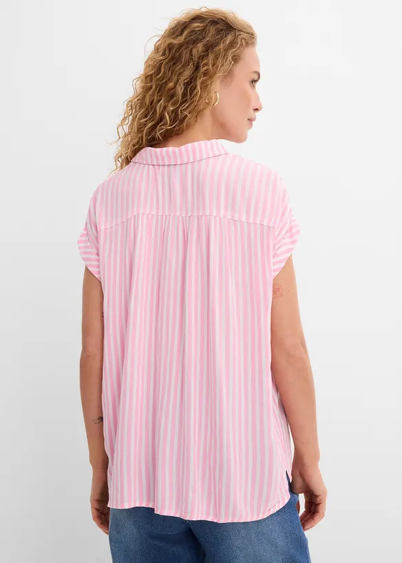Blusa a maniche corte in viscosa fluente, bonprix