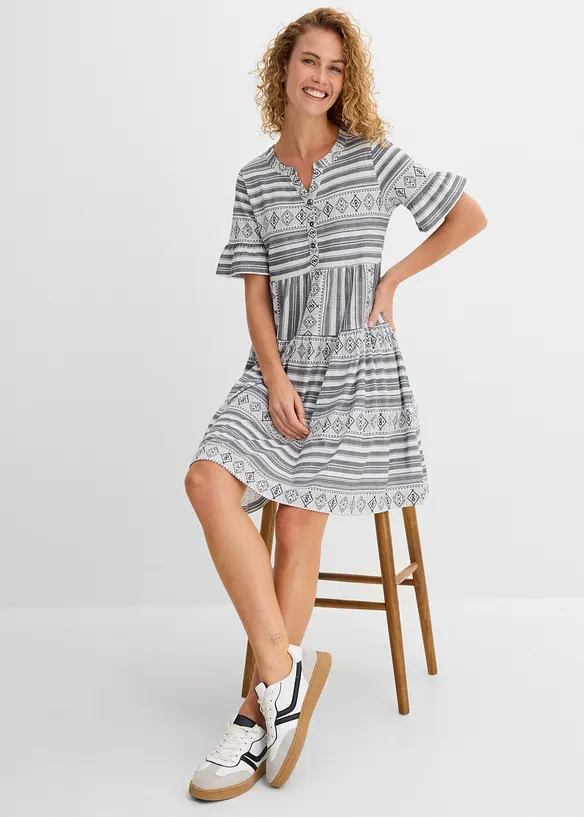 Abito di jersey in misto viscosa fluente, bonprix