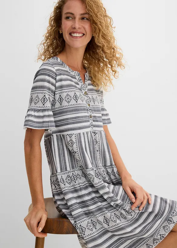 Abito di jersey in misto viscosa fluente, bonprix