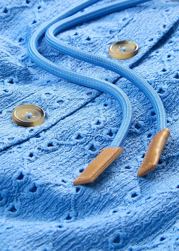 Maglia serafino con cappuccio, bonprix