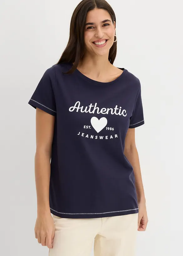 T-shirt in puro cotone, bonprix