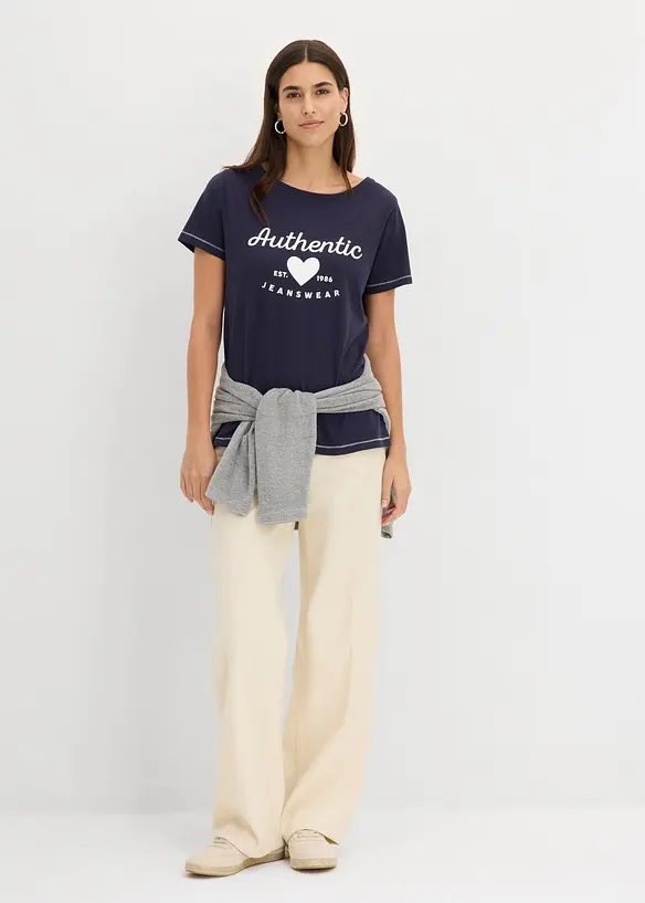 T-shirt in puro cotone, bonprix