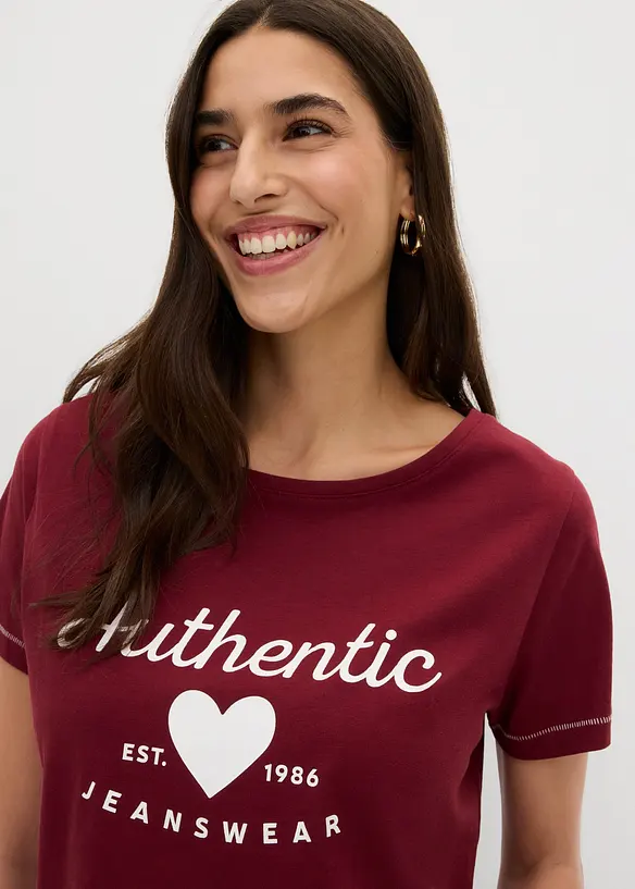 T-shirt in puro cotone, bonprix