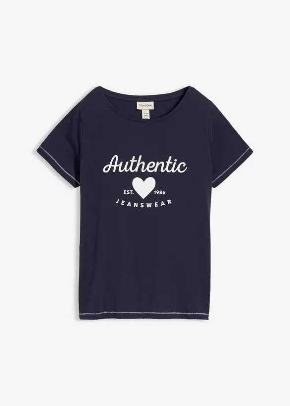 T-shirt in puro cotone, bonprix