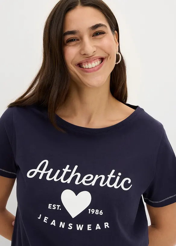 T-shirt in puro cotone, bonprix