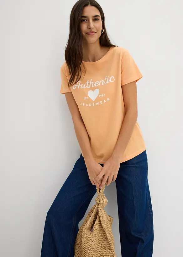 T-shirt in puro cotone, bonprix