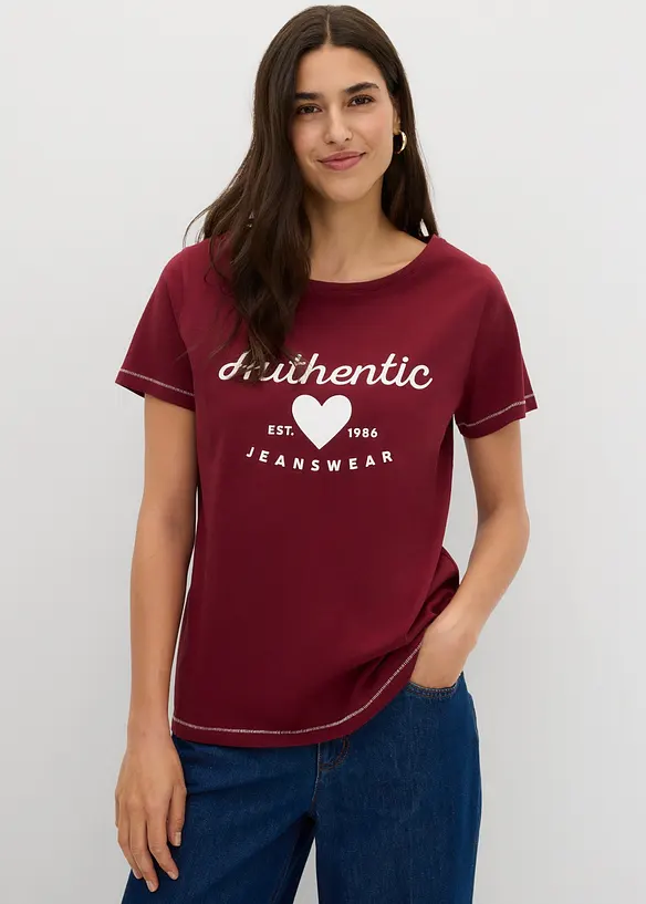 T-shirt in puro cotone, bonprix