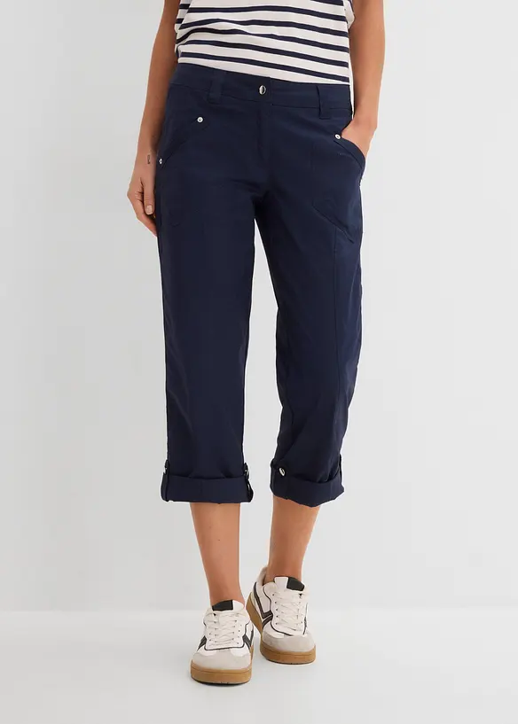 Pinocchietti cargo elasticizzati, bonprix