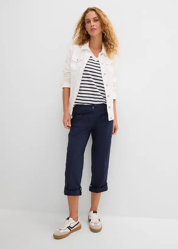 Pinocchietti cargo elasticizzati, bonprix