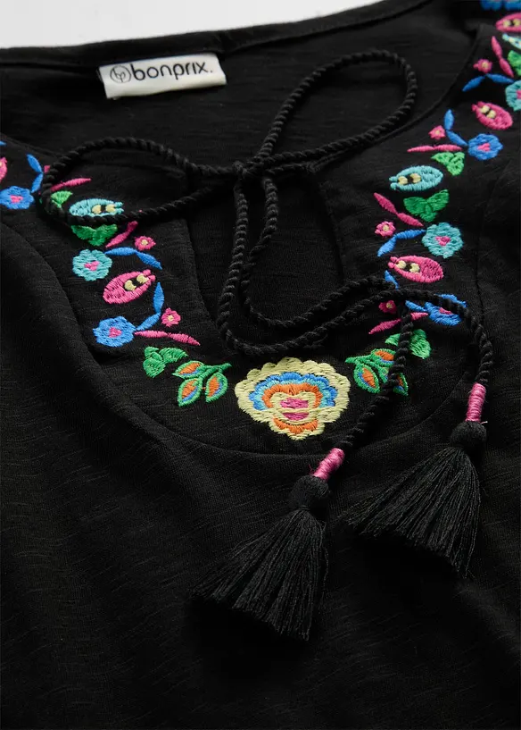 Abito di jersey in filato fiammato di puro cotone, bonprix