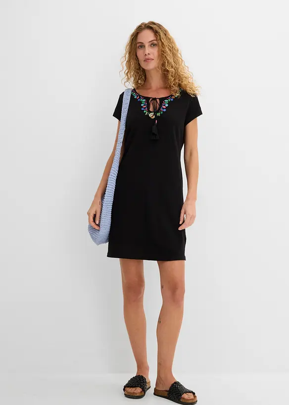 Abito di jersey in filato fiammato di puro cotone, bonprix